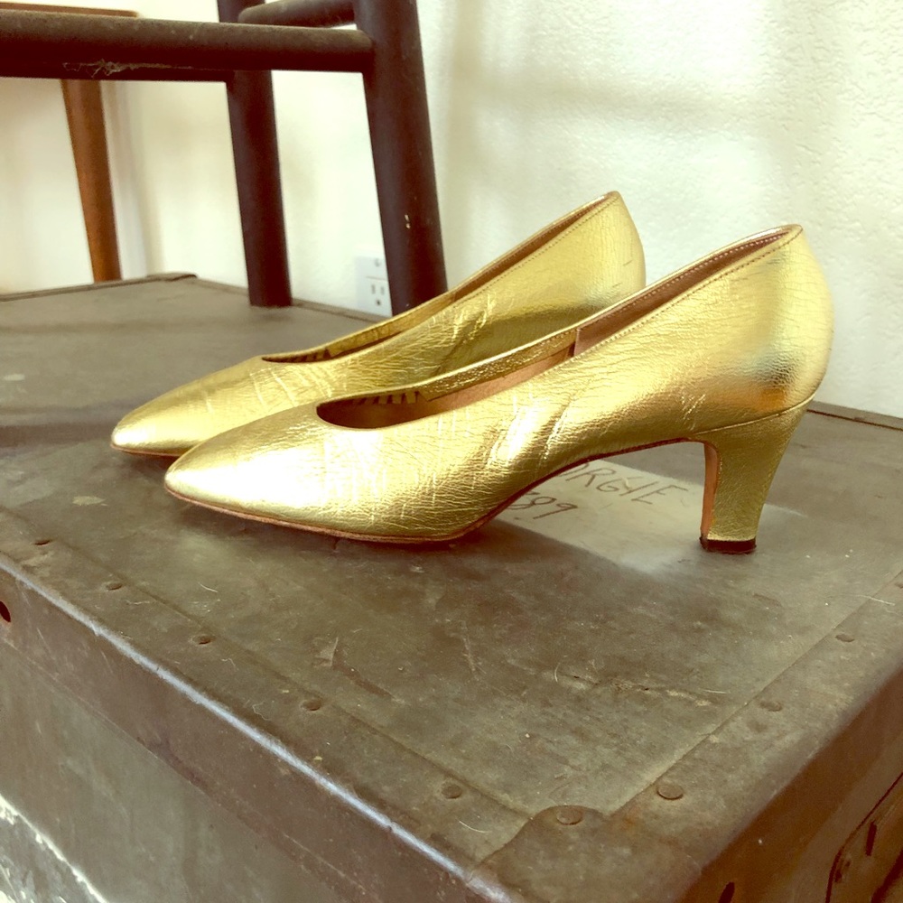 VTG - 1960’s Buttery Soft Gold Leather Heels